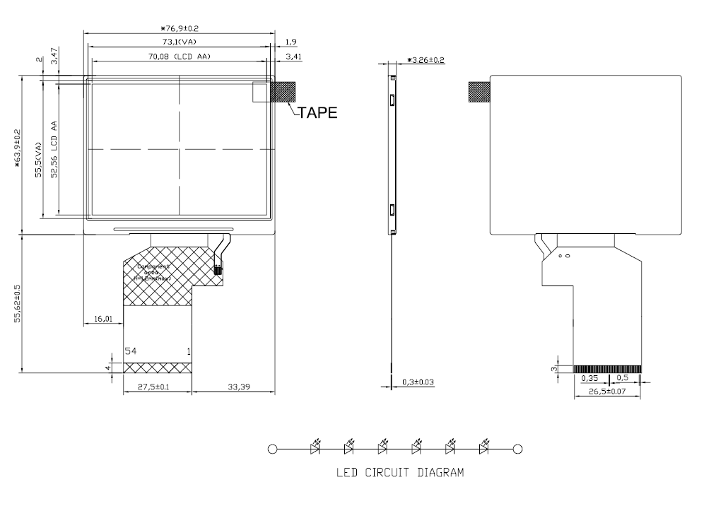 3.5 inch IPS TFT LCD Displays without Touchscreen4