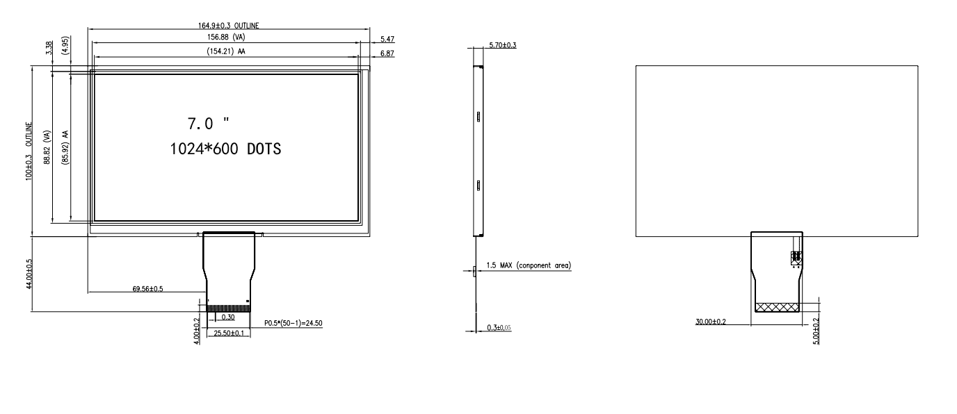 7.0 inch IPS TFT without Touchscreen5
