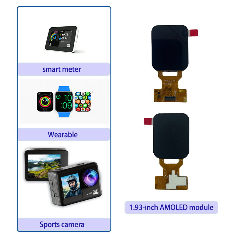 1.93-inch AMOLED Display Module | Ultra-Thin and Low Power Consumption | Dedicated for Smart Instruments/Sports Cameras/Differentiated Wearable Devices5