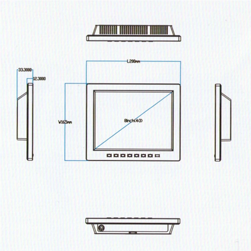 8 Inch Industrial Monitor for Surveillance Applications4